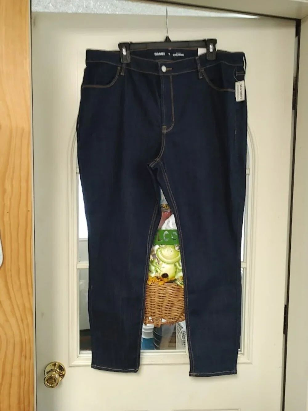 New Old Navy Dark Blue High Rise Super Skinny Jeans Size Women's 18